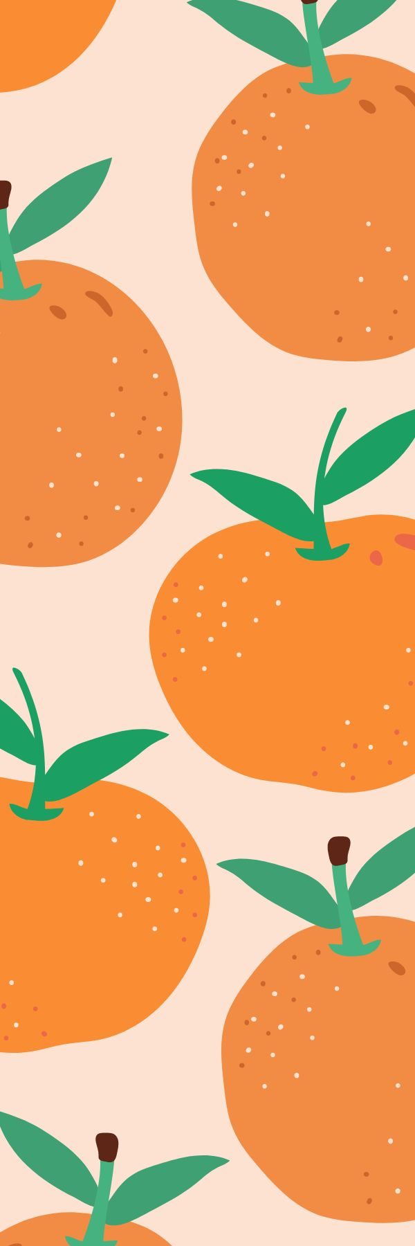 Orange fruit cute cool bookmark template